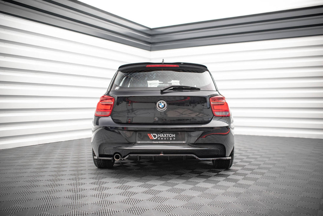 Rear Splitter (With Vertical Bars) suitable for BMW 1 F20 - Rear Splitter (With Vertical Bars) - Maxton Design -  BM-1-F20-RSD1G+RD1G
