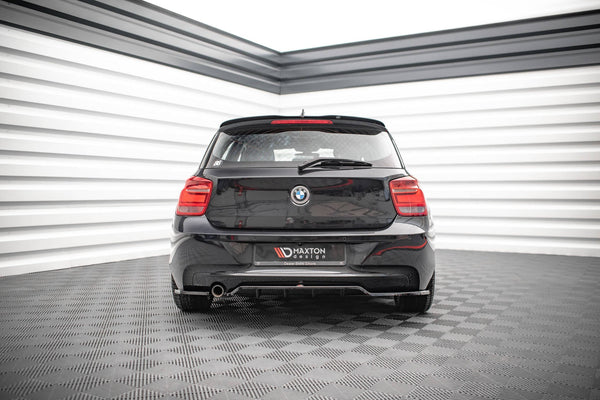 Rear Splitter (With Vertical Bars) suitable for BMW 1 F20 - Rear Splitter (With Vertical Bars) - Maxton Design -  BM-1-F20-RSD1G+RD1G