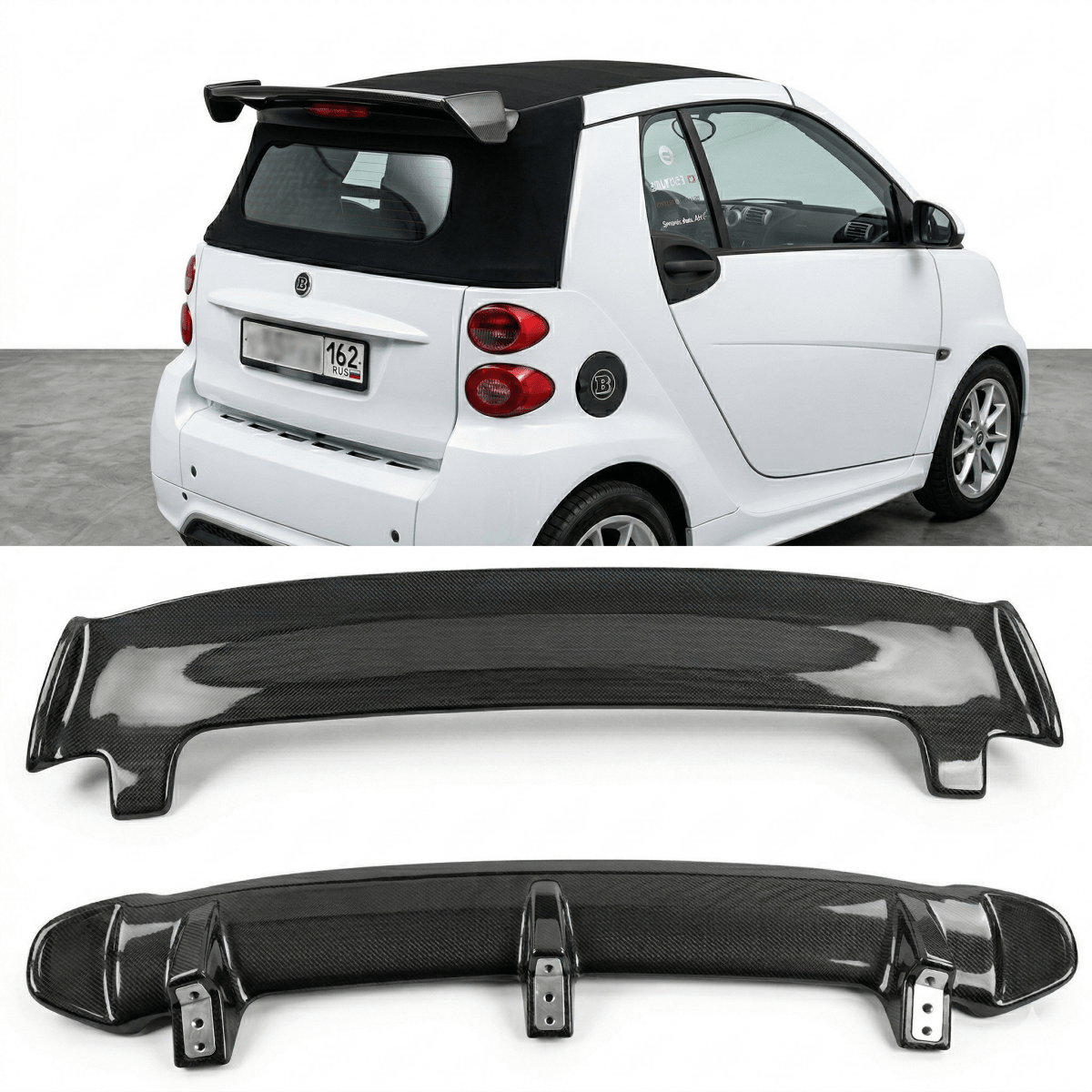 Rear Wing Spoiler Smart Fortwo MK2 (451) 2007-2014 - Aileron - Componor - 0103128