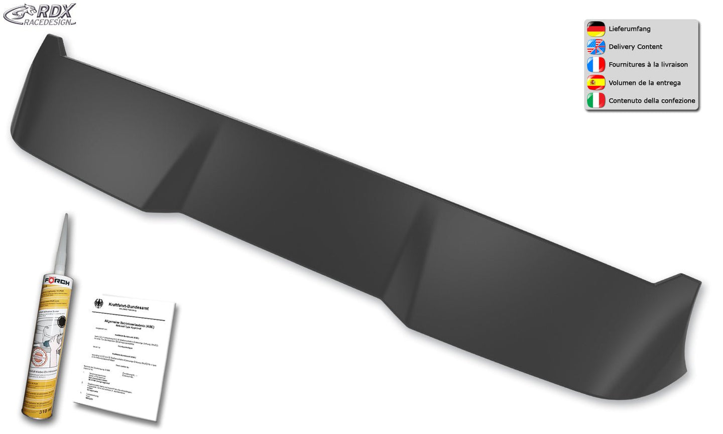 Roof Spoiler for FIAT Ducato & CITROEN Jumper / Relay & OPEL / VAUXHALL Movano & PEUGEOT Boxer & TOYOTA Proace Max & IVECO eSuperJolly & RAM ProMaster (H2) Trunk Spoiler - RDX - RDX - RDDS159