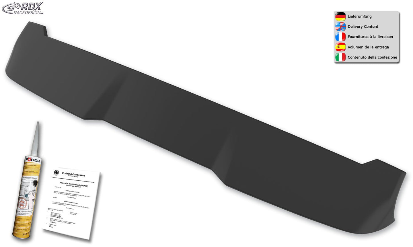 Roof Spoiler for FIAT Ducato & CITROEN Jumper / Relay & OPEL / VAUXHALL Movano & PEUGEOT Boxer & TOYOTA Proace Max & RAM ProMaster (H1) Trunk Spoiler - RDX - RDX - RDDS158