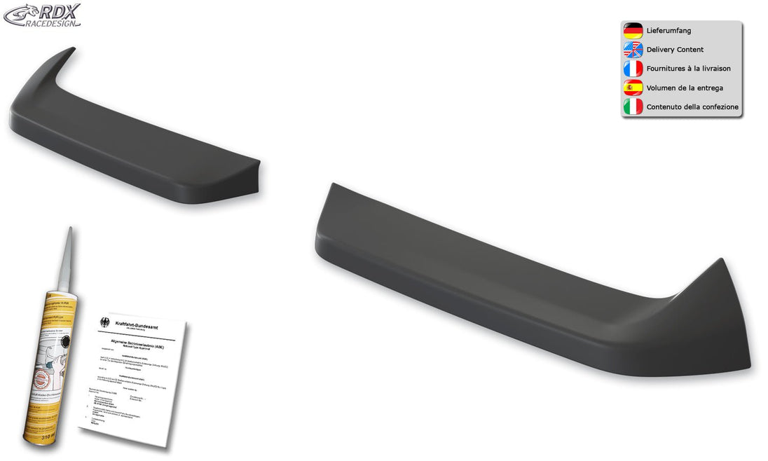 Roof Spoiler for FORD Transit Custom / Tourneo Custom (2023+) & VW Transporter / Shuttle / Caravelle (2025+) Rear Spoiler Wing - RDX - Rear Spoiler - RDX - RDDS195