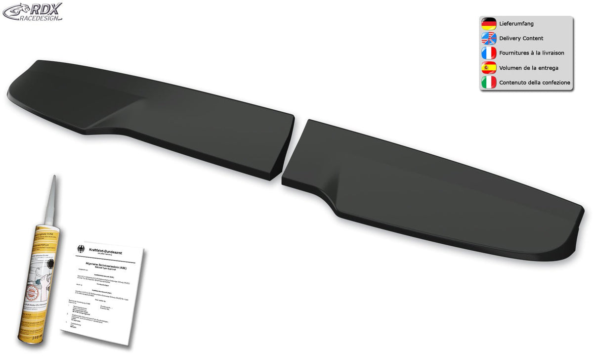 Roof Spoiler for MERCEDES Citan (W415 / X / 2012+) & NISSAN NV250 (W / 2019+) & RENAULT Kangoo (W / 2013+) with 2 Rear Doors / Wing Doors - RDX - Rear Spoiler - RDX - RDDS169
