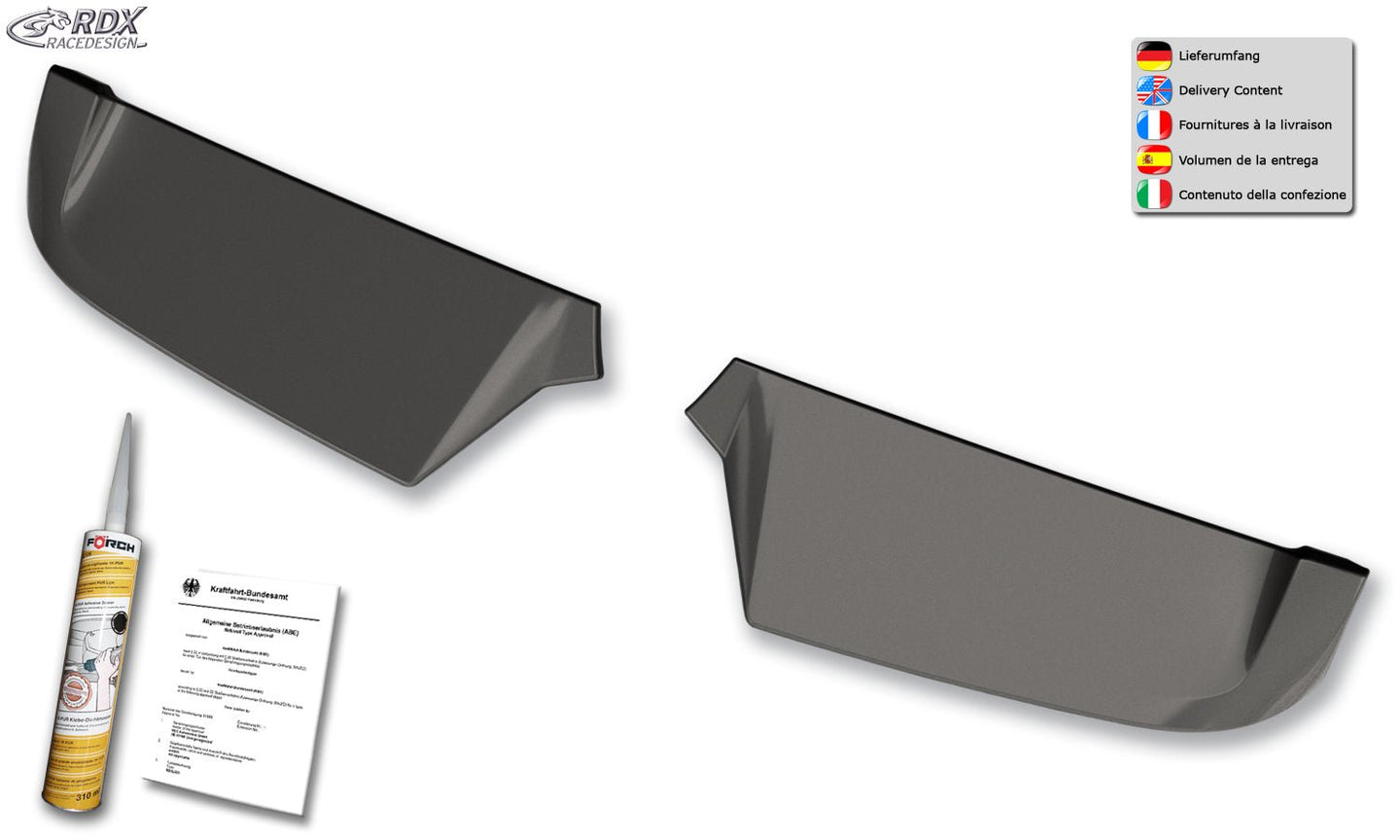 Roof Spoiler for MERCEDES Vito & Viano W639 (2003-2014) (for Barn doors) Rear Wing Trunk Spoiler - RDX - Rear Spoiler - RDX - RDDS184