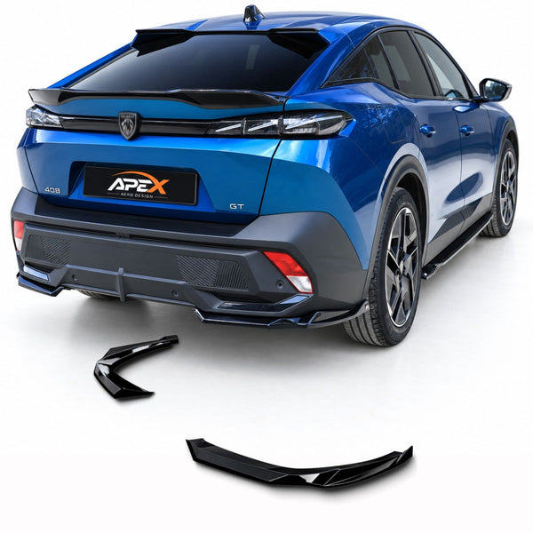 Heck-Seitensplitter Peugeot 408 P54 GT (2022+) - APEX Glanzschwarz