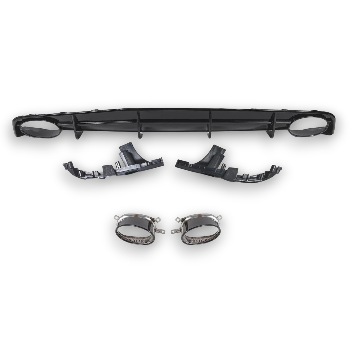 Rear Diffuser + Exhaust Tips Audi A6 C7 (2015-2018) – view 3