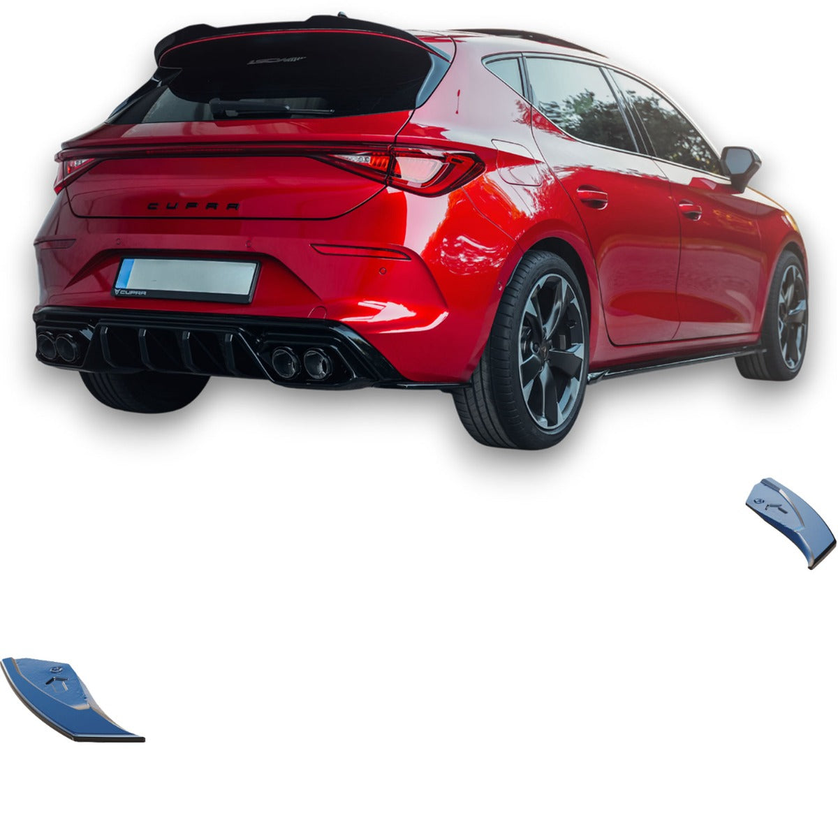 Rear Side Splitters Cupra Leon KL (2020-2024)