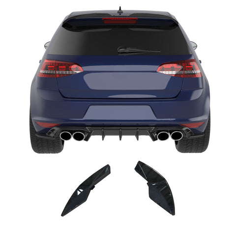 Splitters Laterales Traseros Volkswagen Golf 7 R (2013-2016) - APEX Negro Brillo