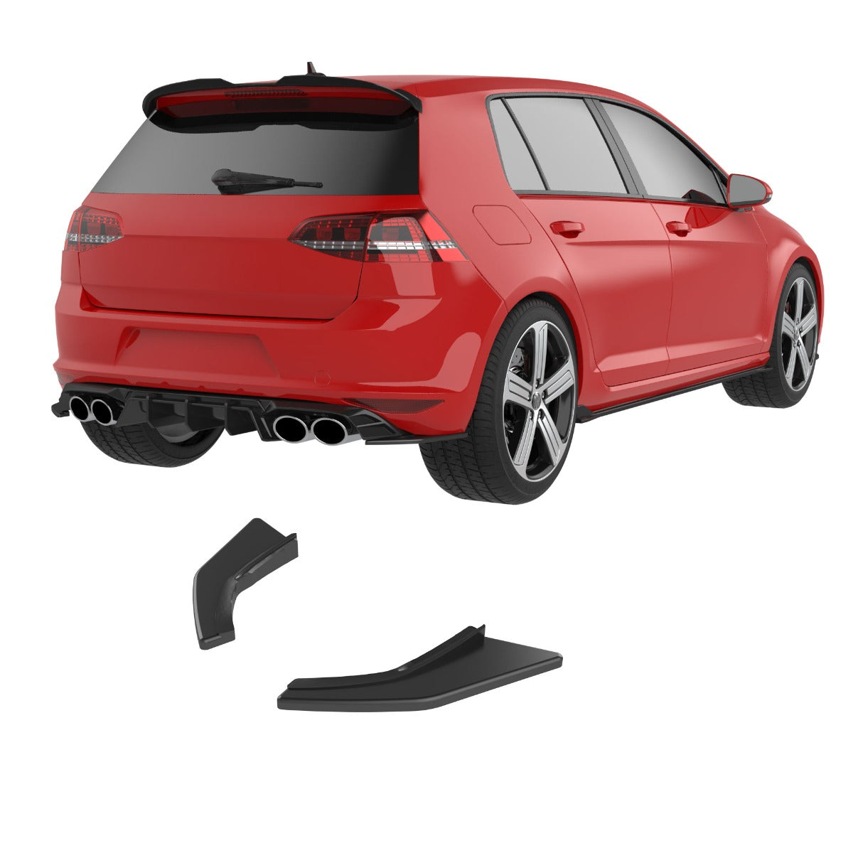 Rear Side Splitters Volkswagen Golf 7 GTI (2013-2016)