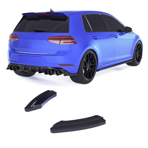 Rear Side Splitters Volkswagen Golf 7.5 R / R-Line (2017-2020) - APEX Gloss Black