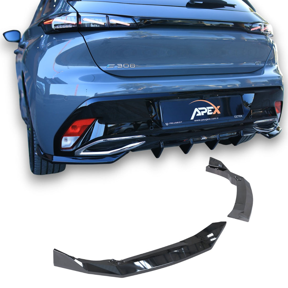 Rear Side Splitters Peugeot 308 MK3 GT (2021+)