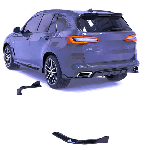 Rear Side Splitters BMW X5 G05 M Sport (2018-2023) - APEX Gloss Black