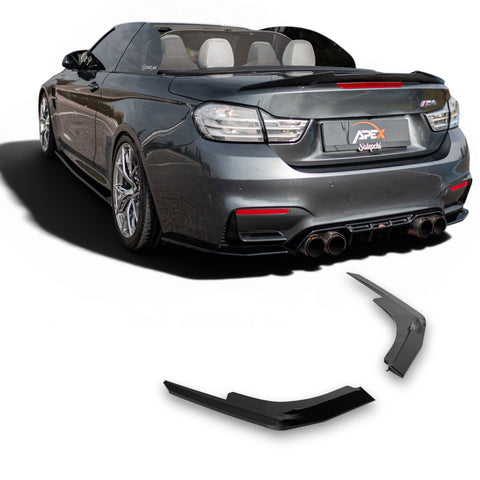 Rear Side Splitters BMW M4 F82 (2014-2021) - APEX Gloss Black