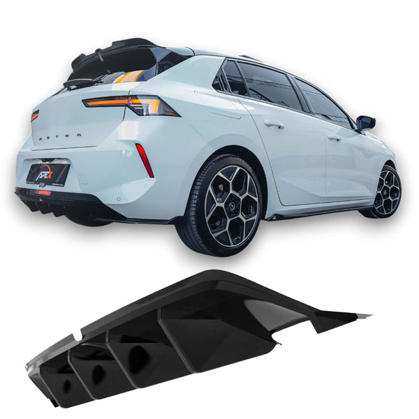 Rear Diffuser Opel Astra L (2020+) - APEX Gloss Black