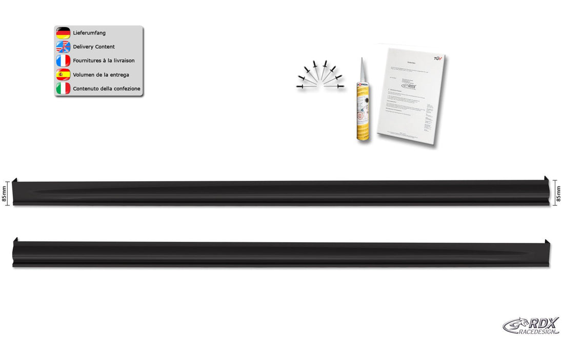 Sideskirts for AUDI A3 8V7 Convertible Convertible "Edition" - RDX - Sideskirts - RDX - RDSL400097