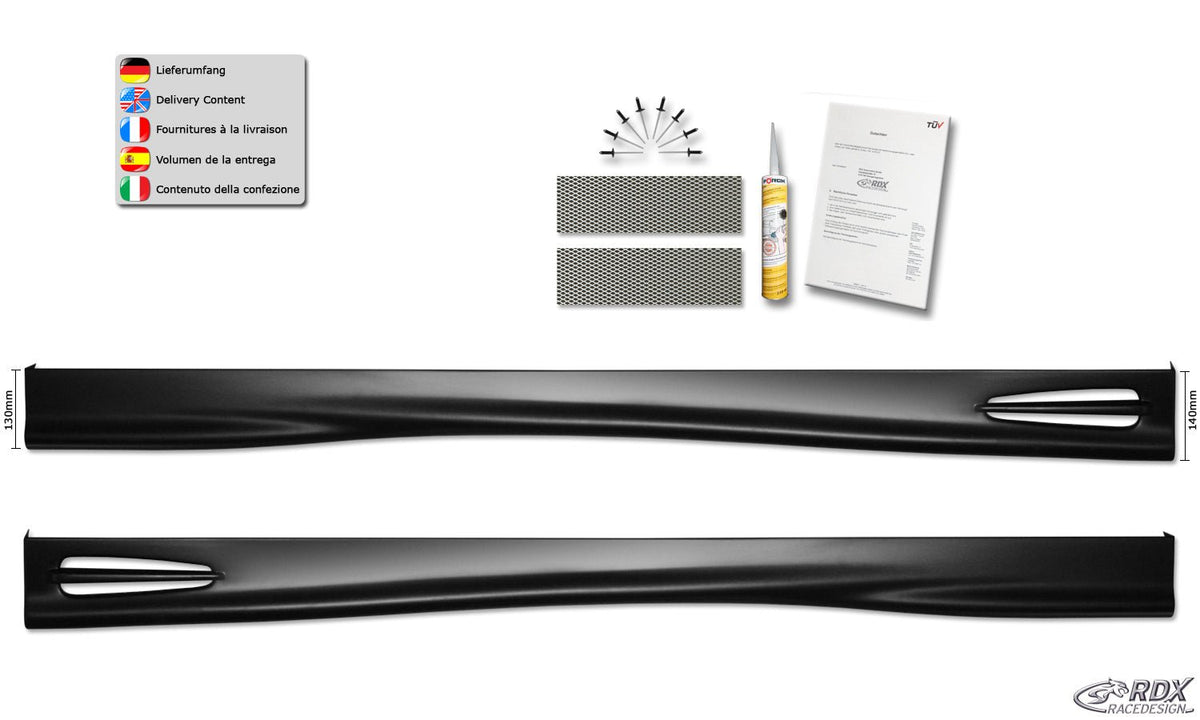 Sideskirts for AUDI A4-B5 "GT4 - RDX - Sideskirts - RDX - RDSL002