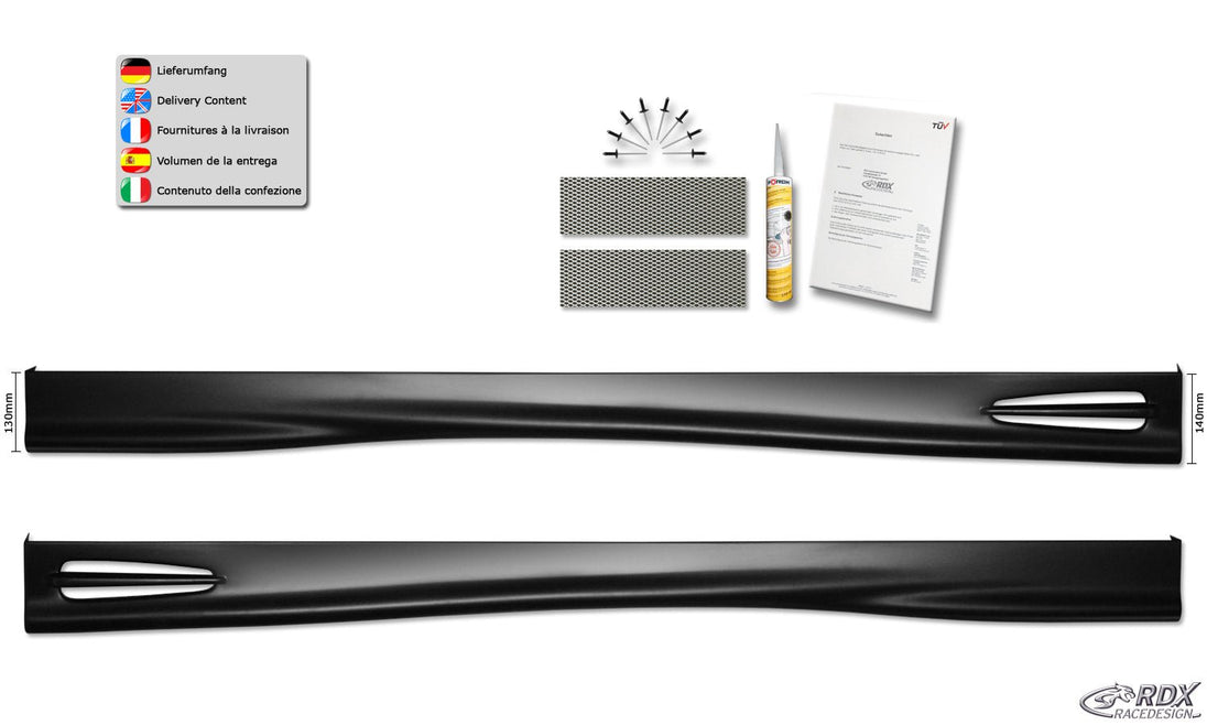 Sideskirts for AUDI A4 B7 8E 8H "GT4" - RDX - RDX - RDSL045