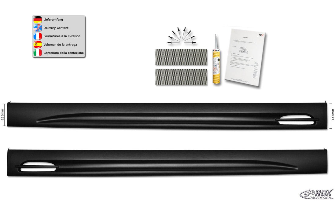 Sideskirts for Audi A5 2007-2016 Coupe + Convertible "GT-Race" - RDX - RDX - RDSL174