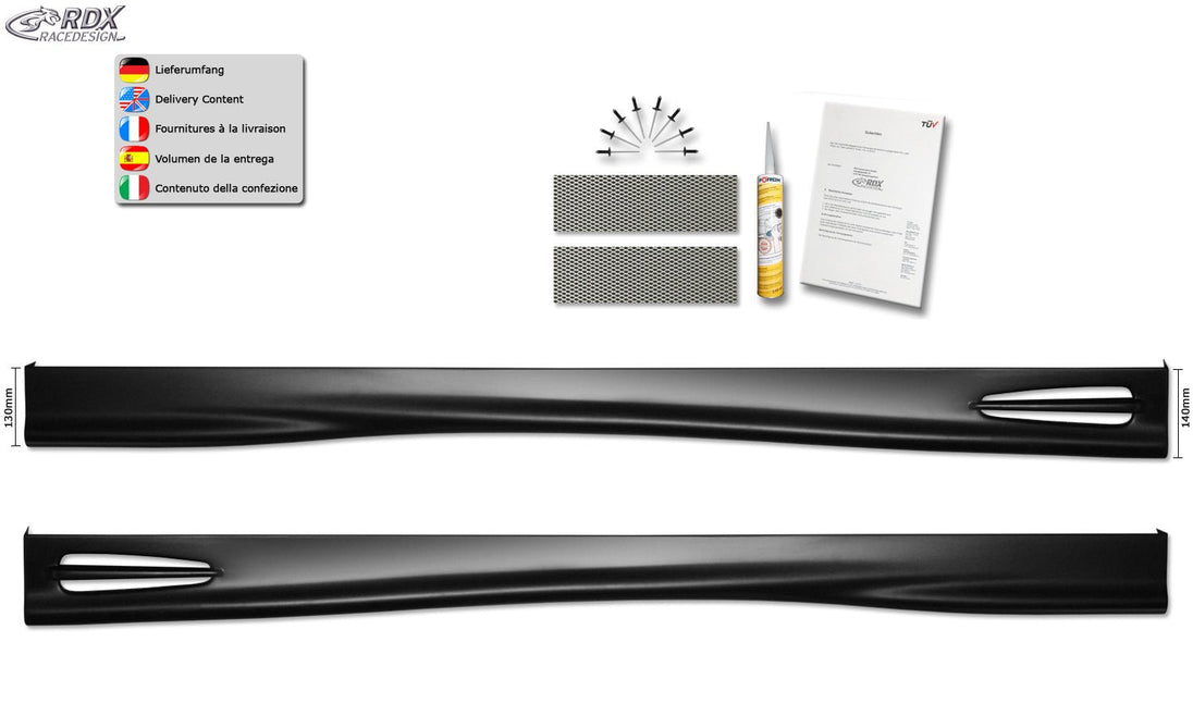Sideskirts for CITROEN C3 2002-2009 "GT4" - RDX - RDX - RDSL000112