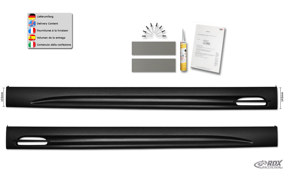 Sideskirts for CITROEN C3 2009-2017 "GT-Race" - RDX - RDX - RDSL100088