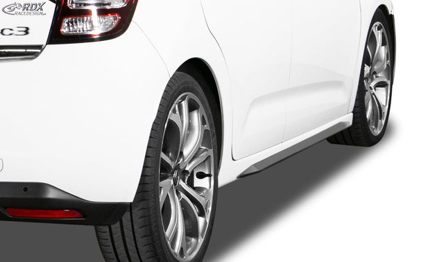 Sideskirts for CITROEN C3 2009-2017 "Slim" - RDX - RDX - RDSL500088