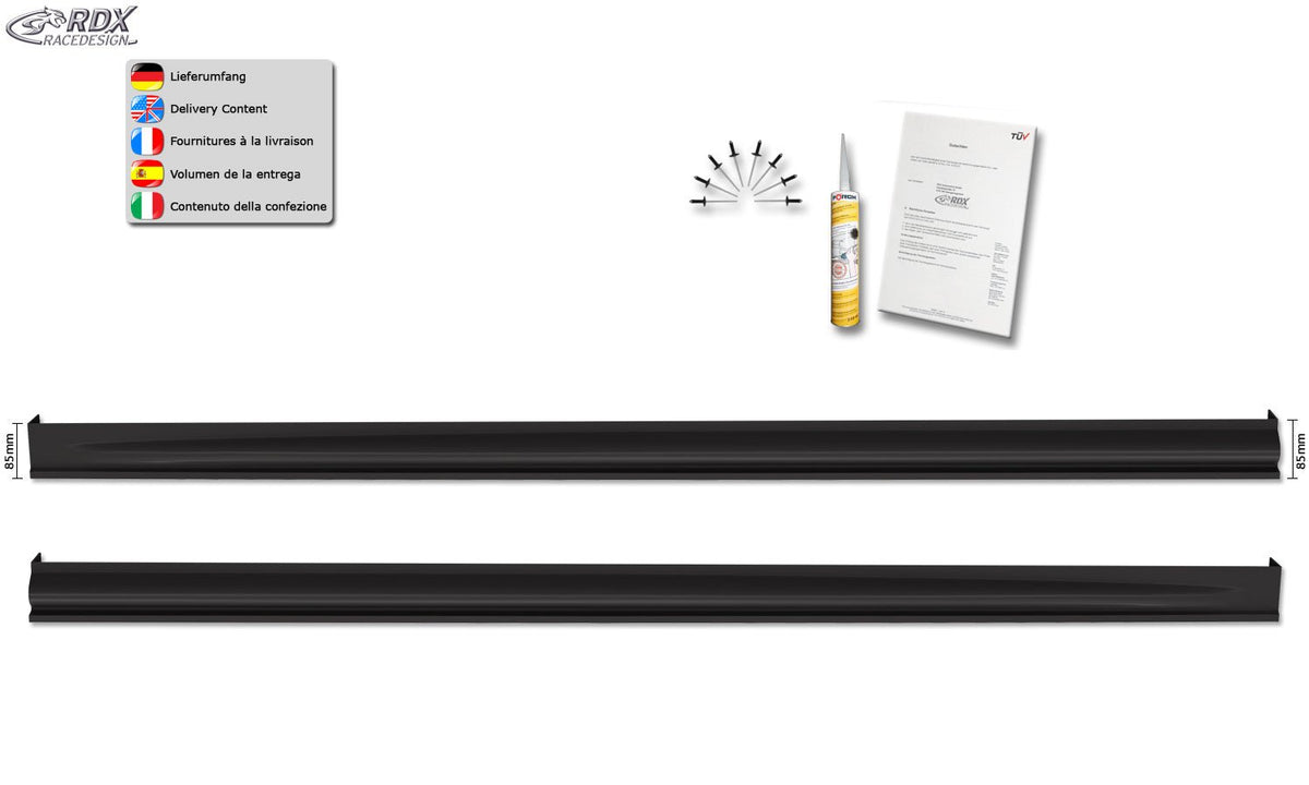 Sideskirts for DACIA Sandero 1 (SD/SDR) "Edition" - RDX - RDX - RDSL400143