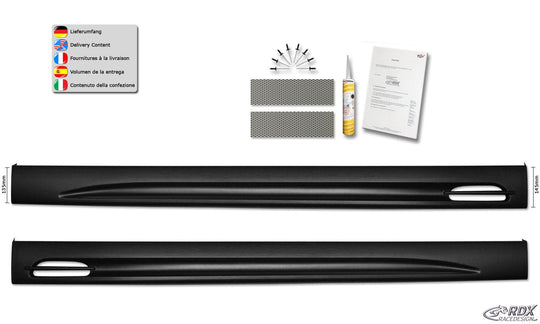 Sideskirts for MERCEDES 190 W201 "GT-Race" - RDX - Sideskirts - RDX - RDSL168