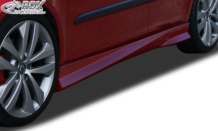Sideskirts for SKODA Fabia 2 / 5J (-2010 & Facelift 2010+) "Turbo" - RDX - Sideskirts - RDX - RDSL373