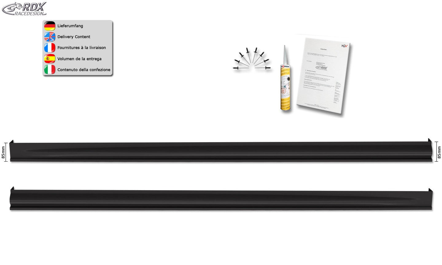Sideskirts for VW Up / for SKODA Citigo / for SEAT Mii "Edition" - RDX - RDX - RDSL479