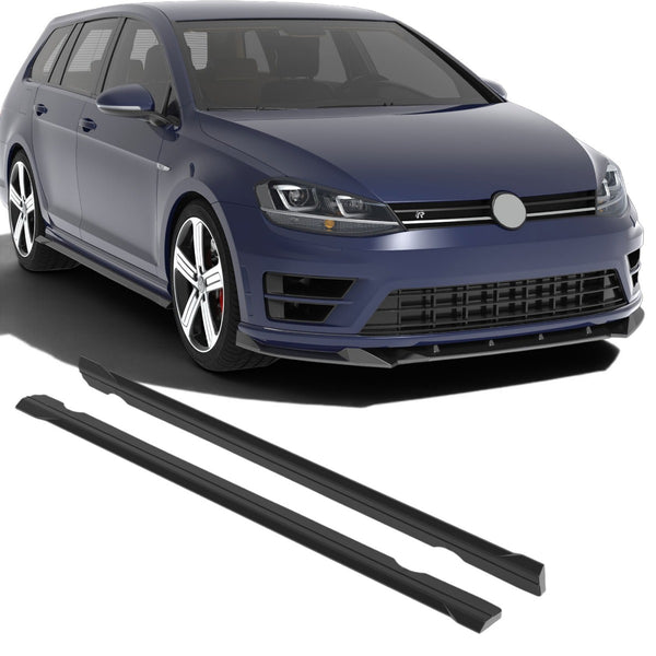 Embaladeiras (saias laterais) Volkswagen Golf 7 MK7 R (2013-2016) - APEX Preto Brilhante