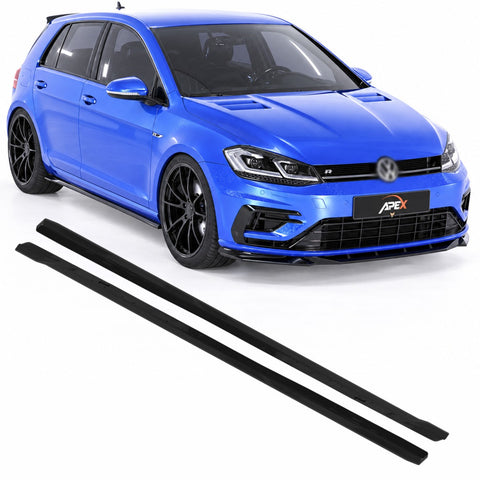 Faldones Laterales Volkswagen Golf 7.5 R (2017-2020) - APEX Negro Brillo