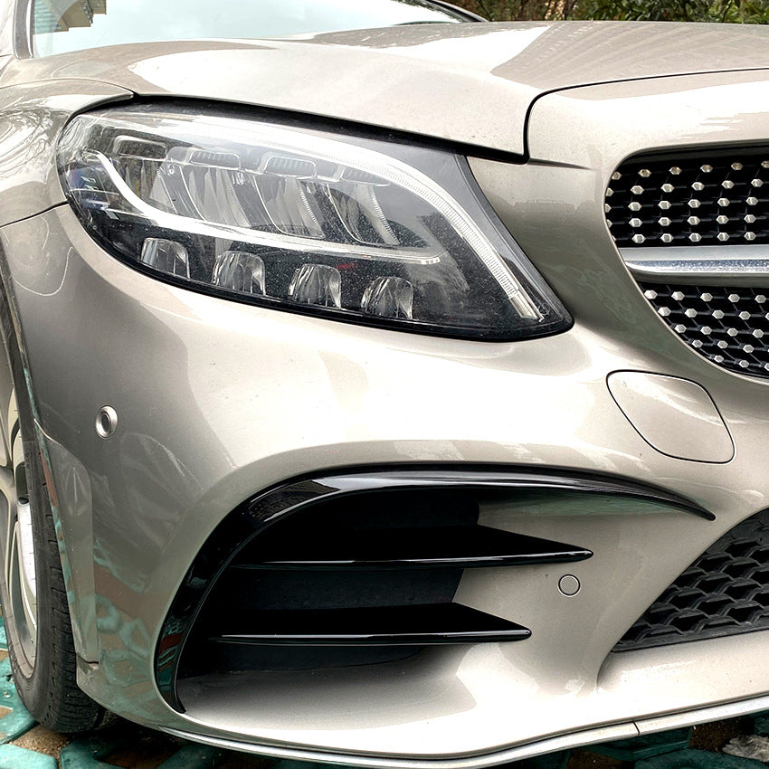 Front Bumper Canards Mercedes C-Class W205 AMG Line Facelift (2018-2021)