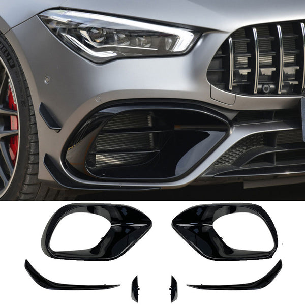 Canards Para-choques Frontal Mercedes CLA C118 / X118 CLA 45 AMG (2019+) - GCP Preto Brilhante